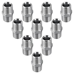 10pcs 1/2″ NPTF Male x 1/2″ NPTF Male Hydraulic Hose Fittings w/Protection Cover