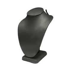 Slate Gray Leatherette Necklace Stand 6”H Display Fixture Retail Store
