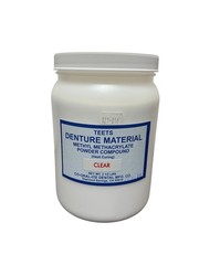 TEETS Heat Cure Long Veined R6, Vein Tissue Shade, Clear Powder 2.5lb, Liquid 16
