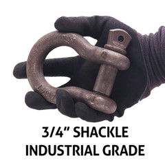 3/4″ D Ring Bow Shackle Screw Pin Clevis Rigging Forged – Raw Finish 4.75 Ton