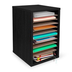 Adir Corp 11 Compartment Vertical Desktop Sorter Black ADI500-11-BLK NEW