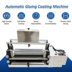 Double sided Automatic Gluing Coating Machine Gluing Pasting Soft Roller 110V