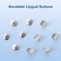 10pcs Dental Ortho ortodoncia Bondable Lingual Button monobloque Rectangular
