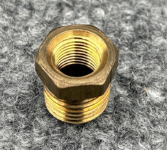 Lot of 10 – 1/4″ x 1/8″ NPT Brass Pipe Reducer Bushing Hex Used