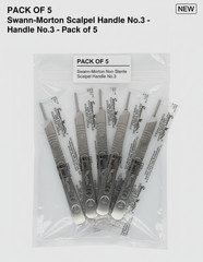 Swann-Morton No.3 Scalpel Handle Fits 10–15A Blades (Pack of 5)