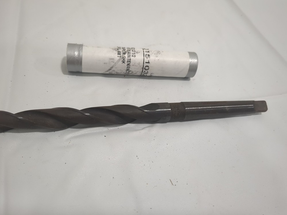 Taper Shank Drill Bit: 1/2" Dia, 1MT, 118 ° Pt HSS 01510320