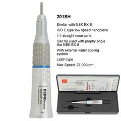 Dental 1:1 Straight Nose Cone Low Speed Handpiece Fiber Optic NSK ISO E type