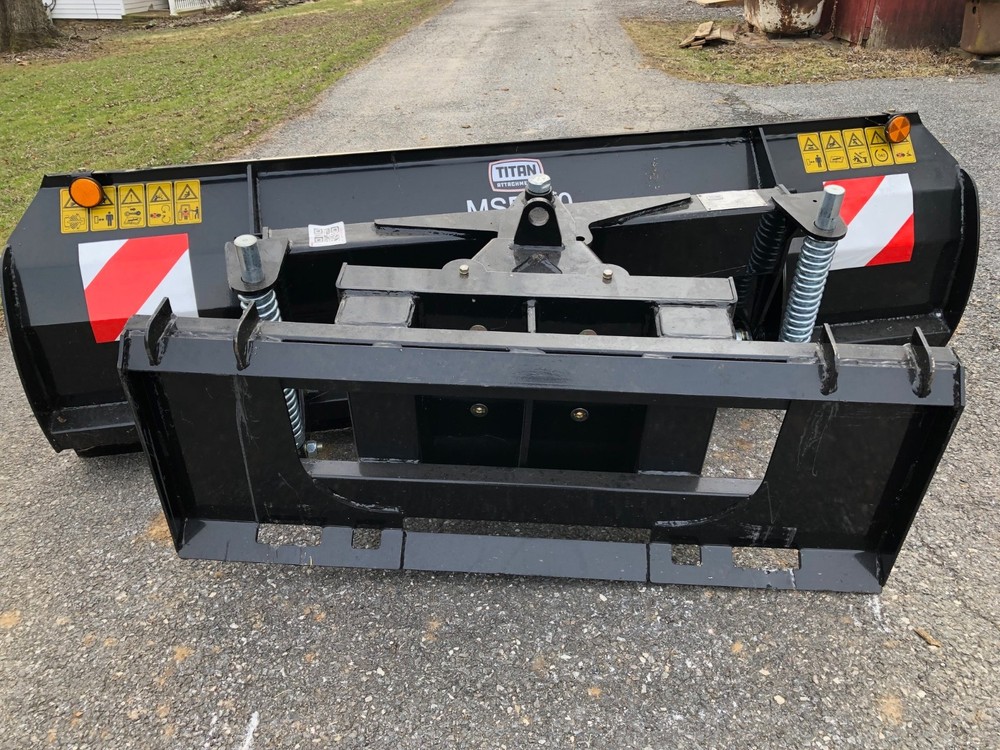 Titan Attachments 79” Snowplow Dozer Blade Skid Steer Quick Attach Snow Plow
