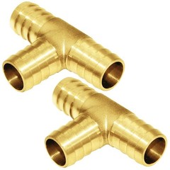 1/2″ Brass Barb Tee Fittings T-Shaped 3 Ways Union 1/2″ Hose Barb Pipe Fittin…