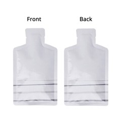 Multi-Color & Size Aluminium Mylar Glossy Flat Open Top Bottle Shape Pouch Bag