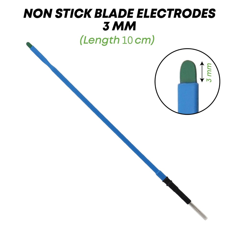 Reusable Non Stick Electrode 3 mm Blade 10 cm Electrosurgical Electrode