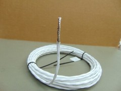 10 ft 24 AWG Shielded Silver Plated PTFE Teflon(R) Wire Twisted Pair SPC Wht Blk