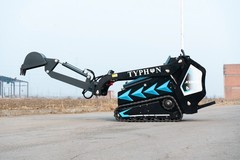 TYPHON Single Arm Backhoe Attachment for Mini Skid Steer STOMP X1300 & STOMP 509