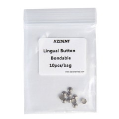50 Packs AZDENT Dental Orthodontic Lingual Buttons Bondable Round Base 10pc/pack
