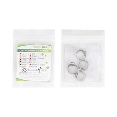 4PCS/Set Dental Ortho 1st Molar Bands Buccal Tube Roth.022 UL/UR/LL/LR 35#-40#