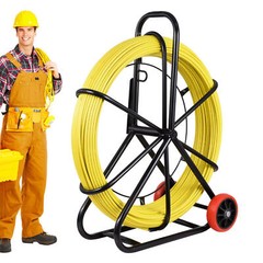 Fish Tape 8mm 150m Fiberglass Rod Cable Puller Wire Reel Rod Duct Rodder
