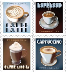 United States Postal Service Usps Espresso Drinks First Class Forever Postage