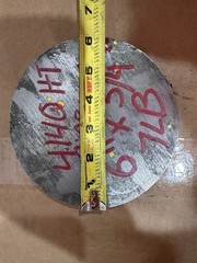 1 Slice 4140 Hot Rolled Steel Bar Round Stock Heat Treated 6” OD x ~3/4”