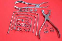 20PCS SET HIGH GRADE RUBBER DAM CLAMPS + FRAMES + PUNCH PLIERS + CLAMP FORCEPS