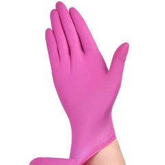 20/100PCS Pink Nitrile Disposable Gloves Latex Free Cleaning Gloves for Kitchen