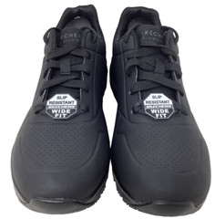 Skechers Women’s Work Relaxed Fit Uno SR Lace Up Shoes Black WIDE Size:8 109X