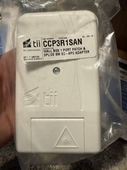 Tii Technologies CCP3R1SAN Wall Box 1 Port Patch Splice SM SC-APC Adapter New