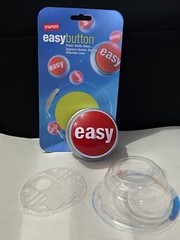 STAPLES EASY BUTTON THAT WAS TALKING OFFICE GIFT COLLECTOR ITEM ENGLISH RED A6