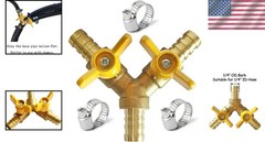 Brass 1/4 Inch Barb 3-Way Ball Valve with 2 Switches & Clamps – Durable Solution
