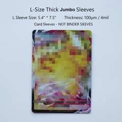 Jumbo Card Sleeves Size L:5.4 x 7.4 Inch – Card Sleeves for Oversized TCG Tra…
