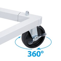 2PCS Heavy Duty Metal Clothes Garment Rack Collapsible Clothing Stand with Wheel