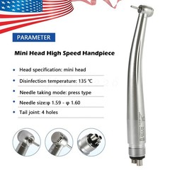 Yabangbang Mini Head Dental High Speed Handpiece One Water Spray Air Turbine M4
