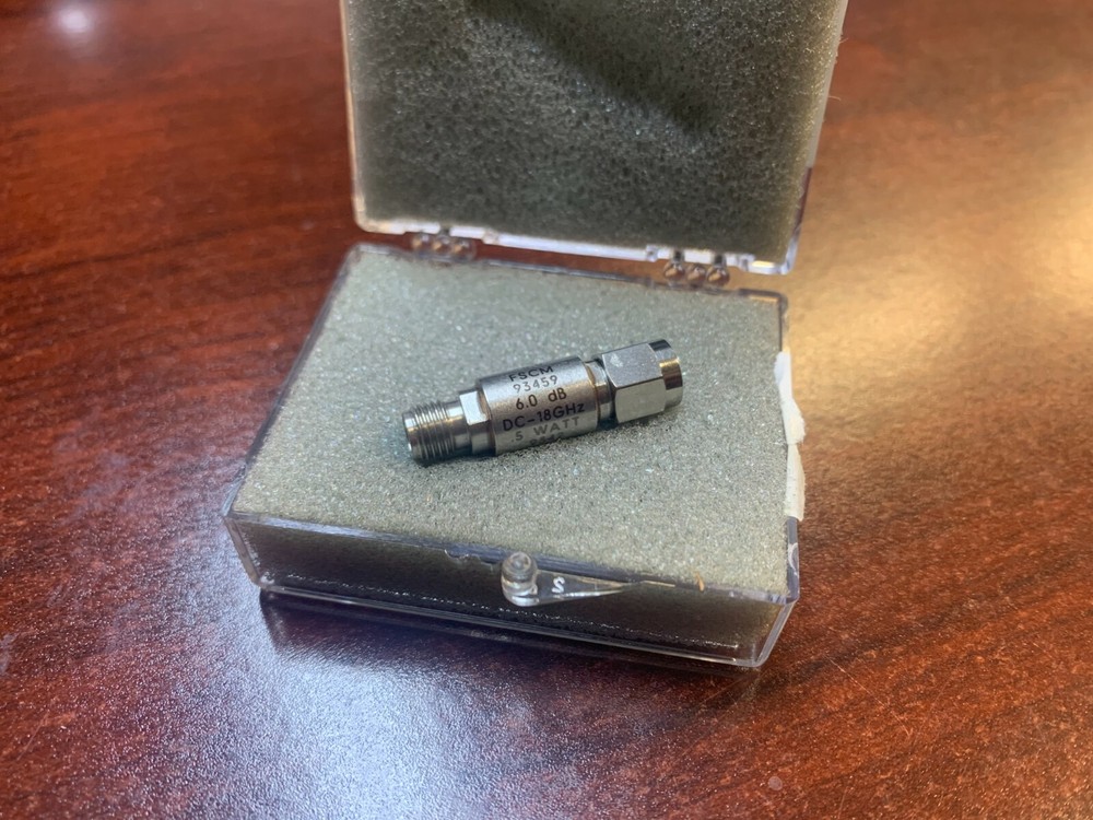 DC18GHZ RF Attenuator DC-18GHz 6dB .5W SMA male to female