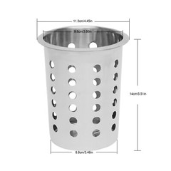 8 Compartment Stainless Steel Flatware Holder Commercial Silverware Organizer