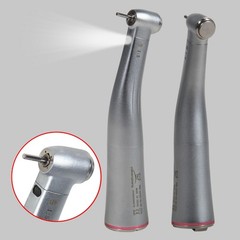 Dental Attachment Handpiece 1:5 Friction Grip Fiber Optic LED Contra Angle Red