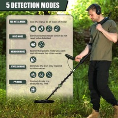 Professional Metal Detector for Adults,12″ IP68 Waterproof Search Coil with L…