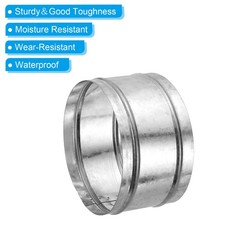 180mm/7″ Duct Connector, Galvanized Steel Duct Coupling, 4″ Long