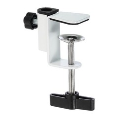 0.49″ Hole Dia. Universal C-Clamp Desk Clamp for Table Lamp Mic Arm White