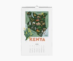 Anthropologie Rifle Paper Co. World Traveler 2022 Calendar 12 PRINTS Travel