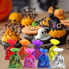 160 PCS 6×9 Inch Colored Cellophane Treat Bags Twist Ties 8 Colors Party