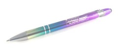 10ct Lot Misprint Metal Textari Spectrum Stylus Click Pens: OMBRE PURPLE/ GREEN