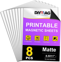 Printable Magnetic Sheets, 8Pcs 8.5 X 11 Inch Flexible Magnet Sheets Matte Non A