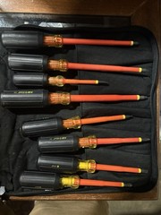 IDEAL 1000V Insulated Electrical Tool Kit w/ Screwdrivers Pliers Stripper Case