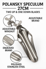 1 Each – Equine Vaginal Speculum Polansky 10.5″- Ranch, Veterinary – Stainless