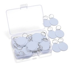 40pcs Pack White Plastic Key Tags and Round Stickers