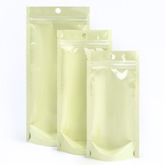 5x7in Matte Blue Foil Mylar Stand Up Open Top Bag With Clear Front&Desiccant