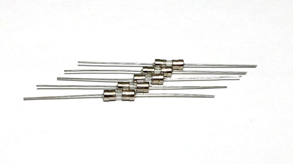 LOT OF 5 NEW T15A250V 3.6mm x 10mm 15A 250V SLOW BLOW AXIAL PIGTAIL FUSES