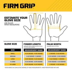 Firm Grip Trademaster Padded Knuckles & Touchscreen Tan Duck Canvas Work Gloves
