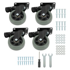 4PCS Heavy Duty 4″ Caster Wheels Capacity with brake