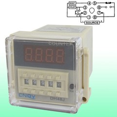 DH48J AC 110V 50/60Hz 1-999900 8 Pin Count Up Digital Counter Relay