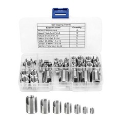 50x Metric Thread Inserts M3-M16 Stainless Steel Self-Tapping For Workshop Use